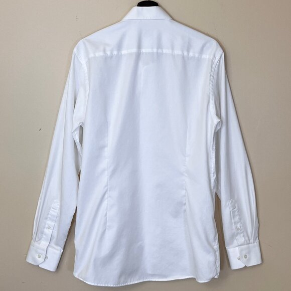 Eton Contemporary Button Up Dress Shirt - Men's Size 42/16.5 - White - Picture 5 of 14